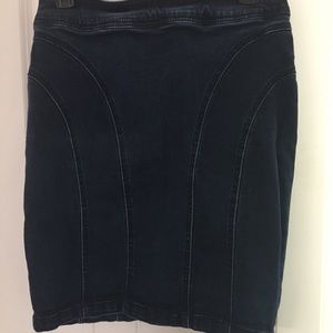 Denim pencil skirt